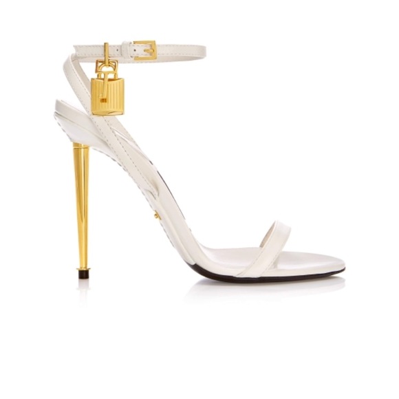 Tom Ford Shoes - Tom Ford White Strappy PadLock Sandal